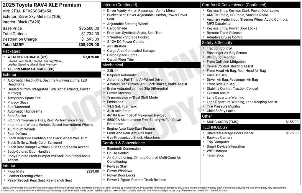 2025 Toyota RAV4 XLE Premium