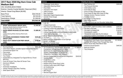 2017 RAM 3500 Big Horn Crew Cab 4x4 6'4" Box