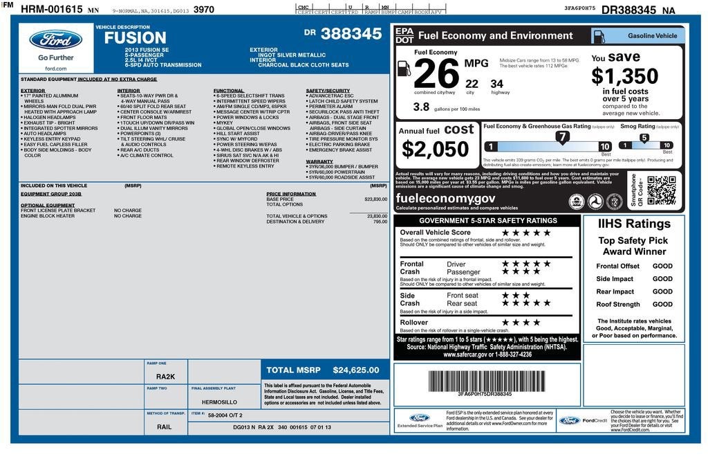 2013 Ford Fusion SE