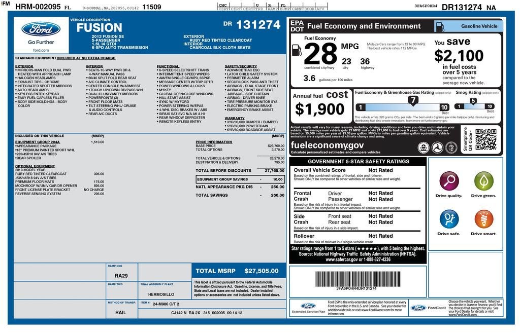 2013 Ford Fusion SE
