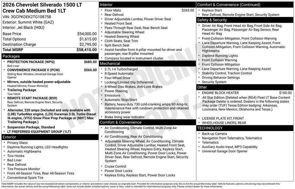 2026 Chevrolet Silverado 1500 LT