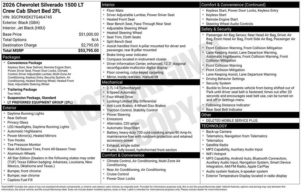 2026 Chevrolet Silverado 1500 LT (2FL)