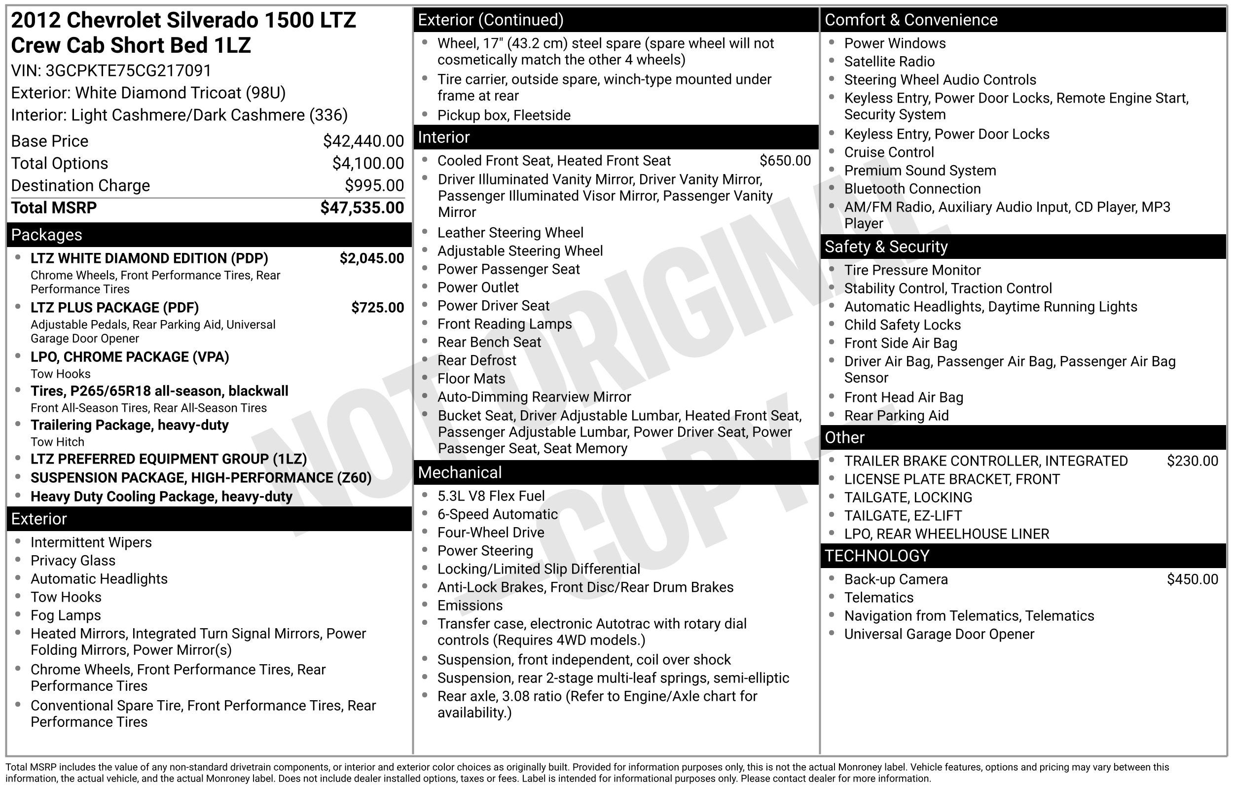 2012 Chevrolet Silverado 1500 LTZ