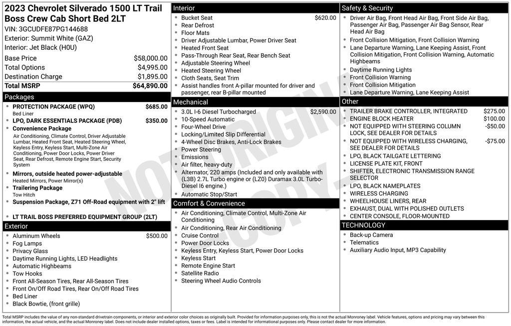 2023 Chevrolet Silverado 1500 LT Trail Boss