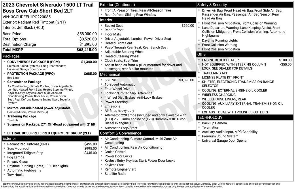 2023 Chevrolet Silverado 1500 LT Trail Boss