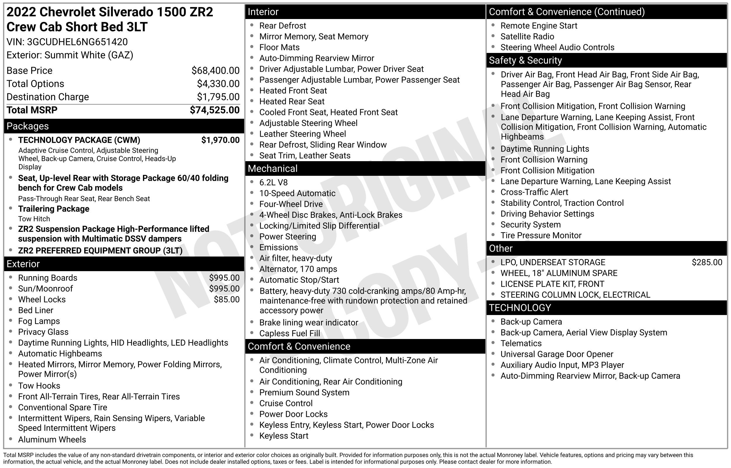 2022 Chevrolet Silverado 1500 ZR2
