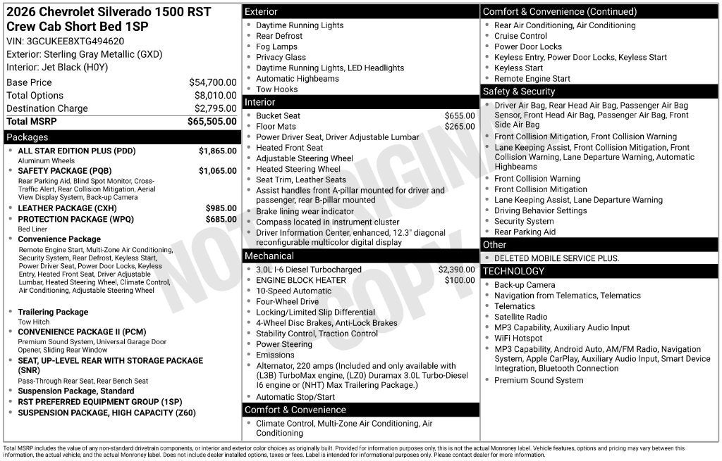 2026 Chevrolet Silverado 1500 RST