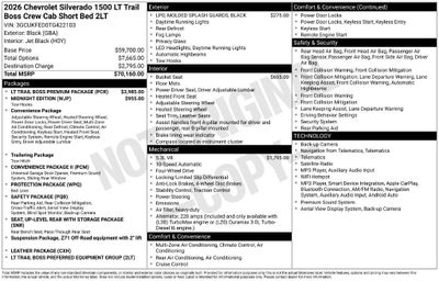 2026 Chevrolet Silverado 1500 LT Trail Boss