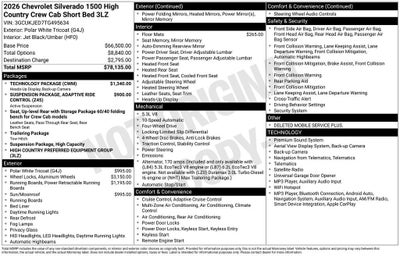 2026 Chevrolet Silverado 1500 High Country