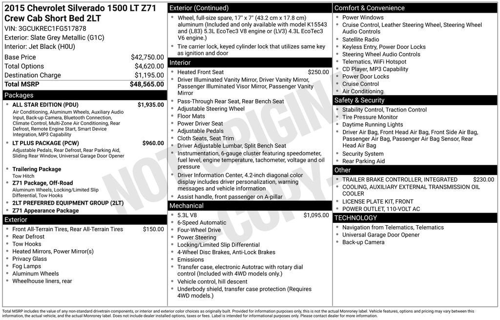 2015 Chevrolet Silverado 1500 LT