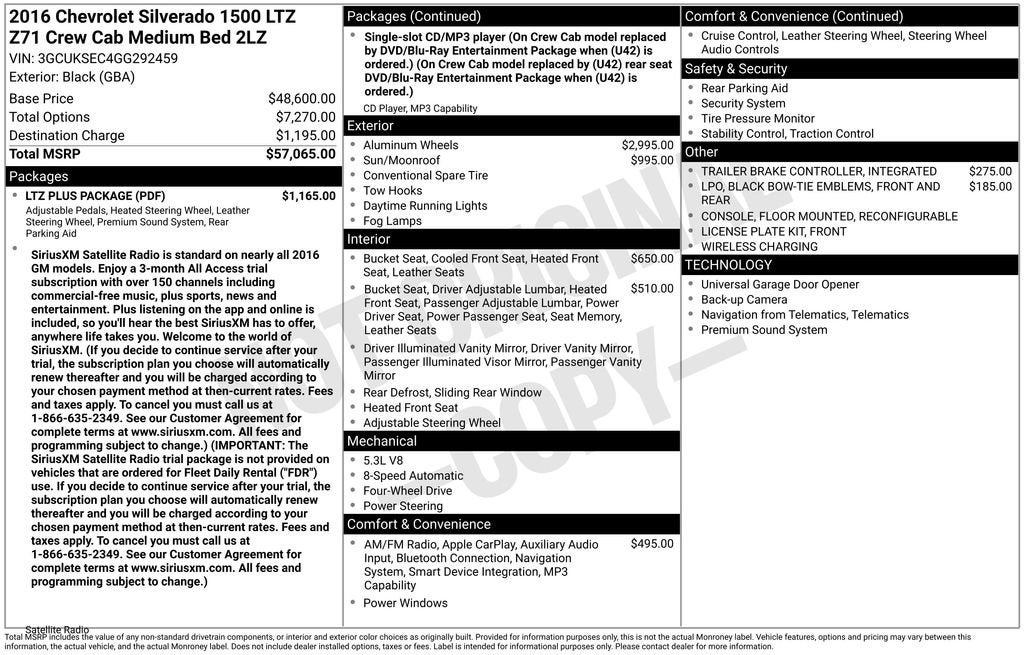 2016 Chevrolet Silverado 1500 LTZ