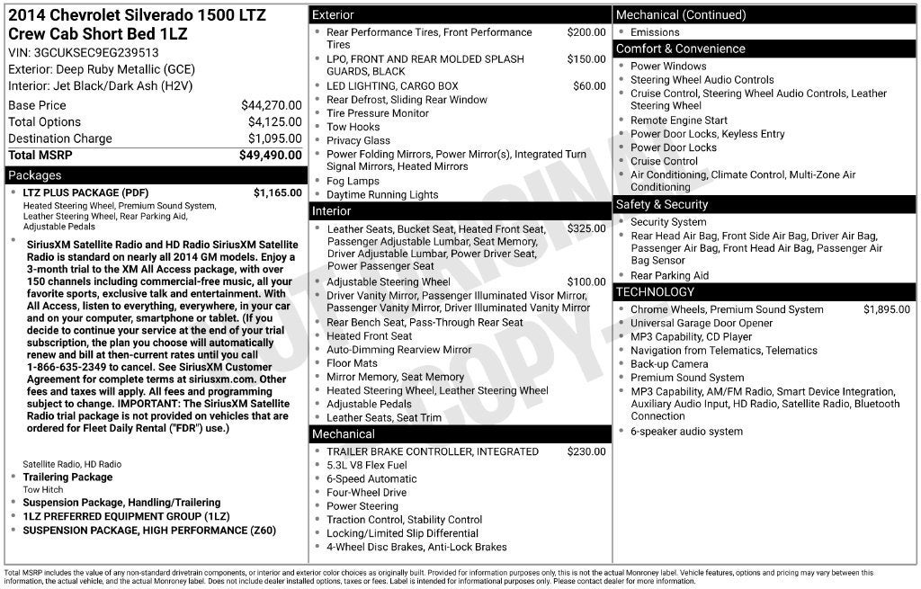2014 Chevrolet Silverado 1500 LTZ