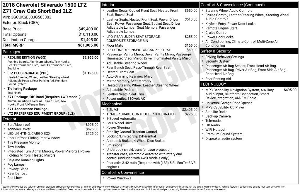 2018 Chevrolet Silverado 1500 LTZ