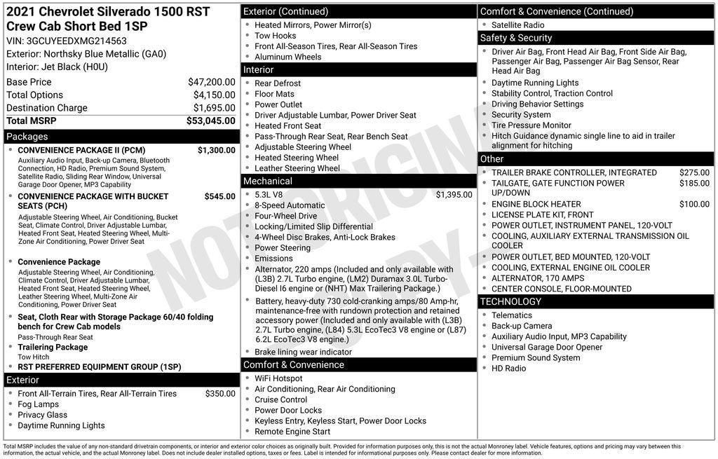 2021 Chevrolet Silverado 1500 RST