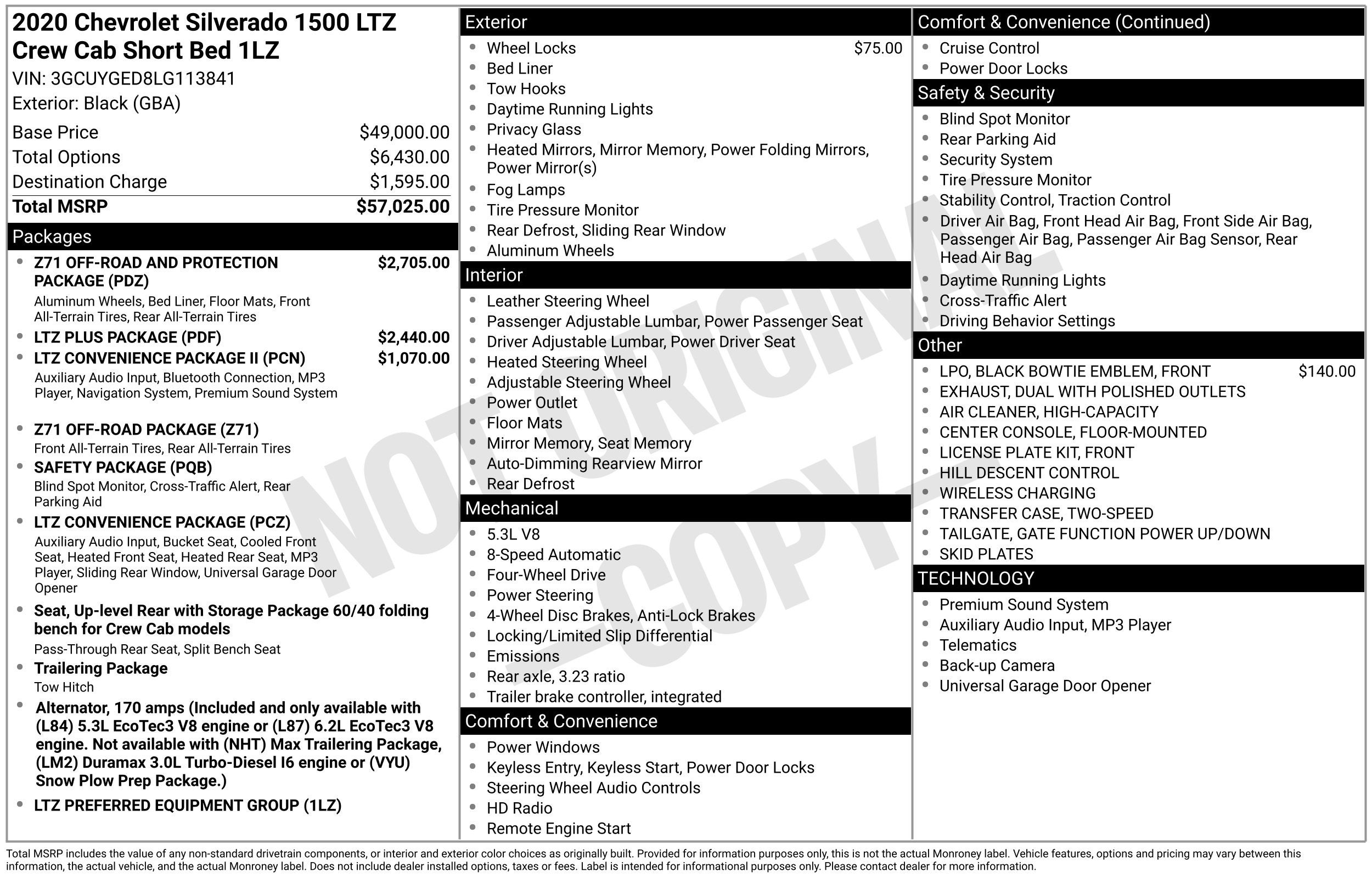 2020 Chevrolet Silverado 1500 LTZ