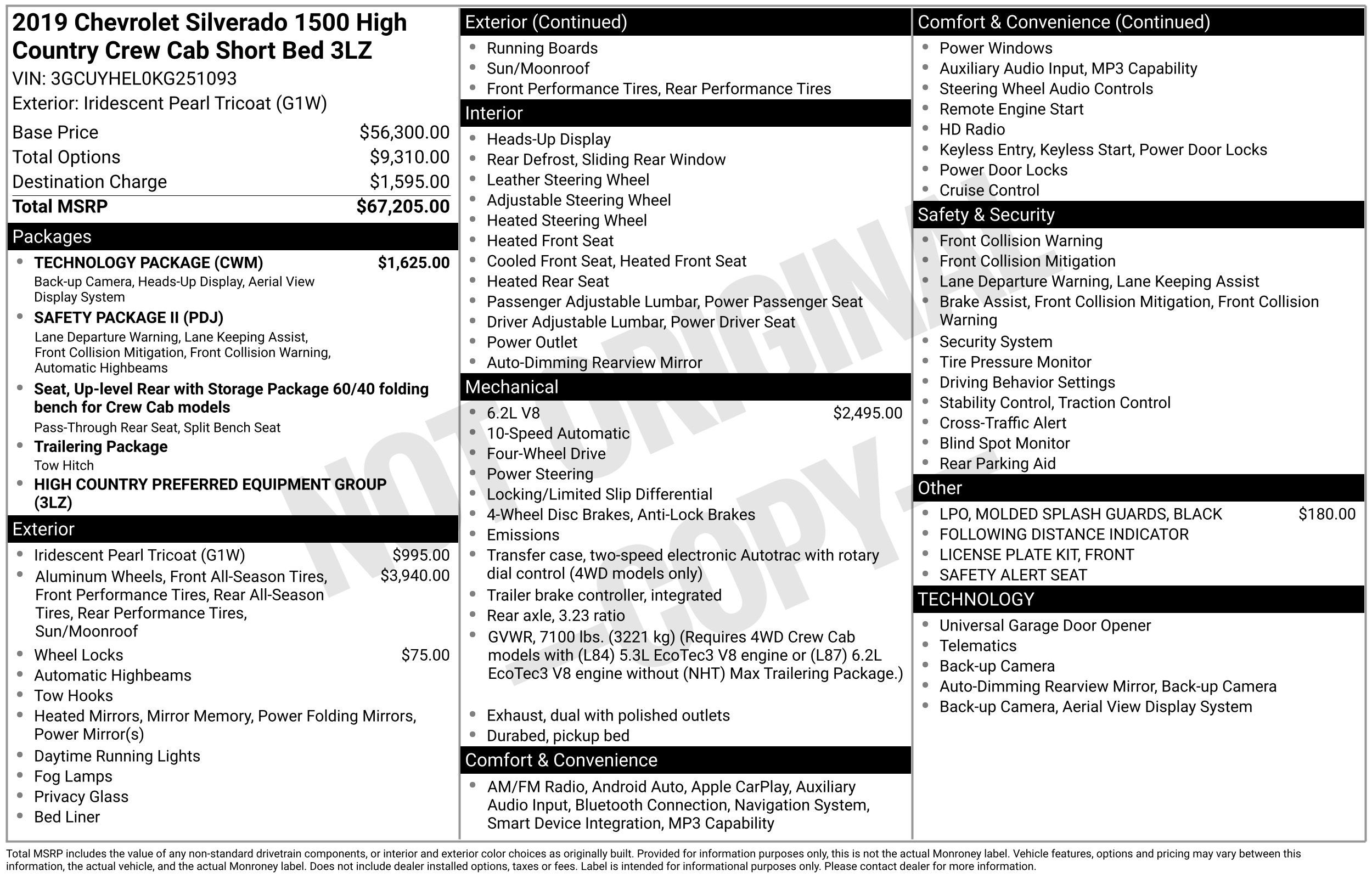 2019 Chevrolet Silverado 1500 High Country