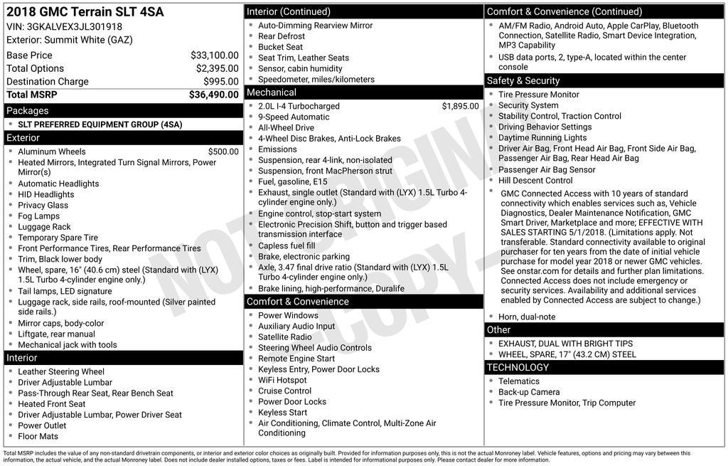 2018 GMC Terrain SLT