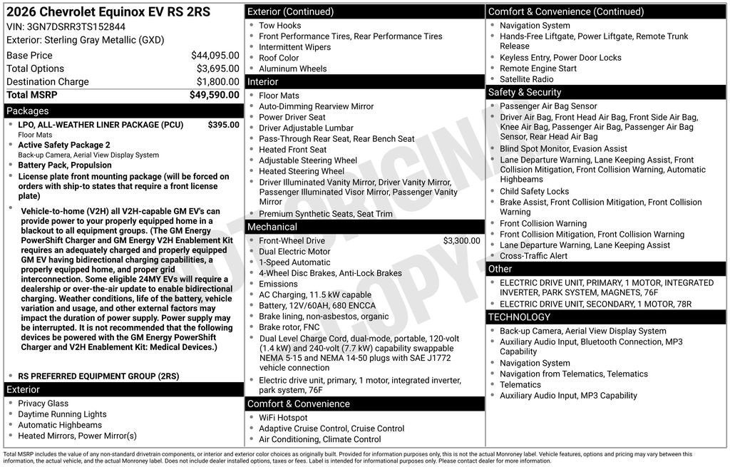 2026 Chevrolet Equinox EV RS
