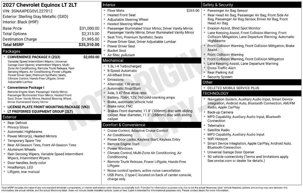 2027 Chevrolet Equinox LT