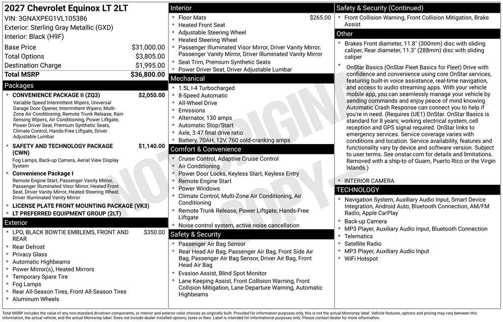2027 Chevrolet Equinox LT