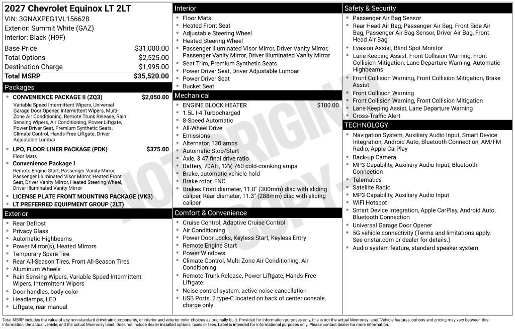 2027 Chevrolet Equinox LT