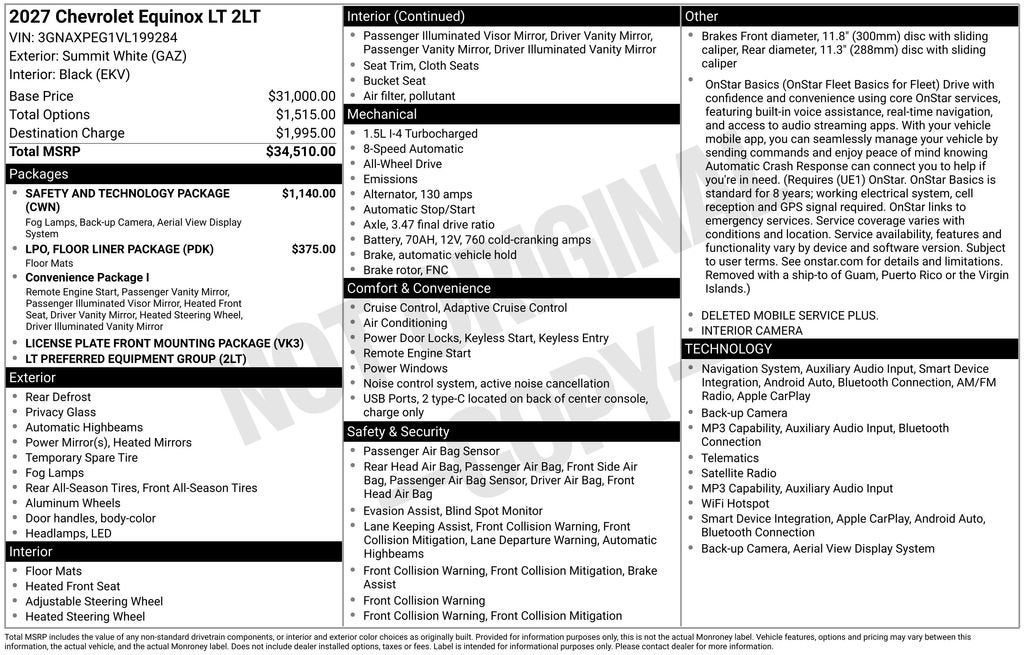 2027 Chevrolet Equinox LT