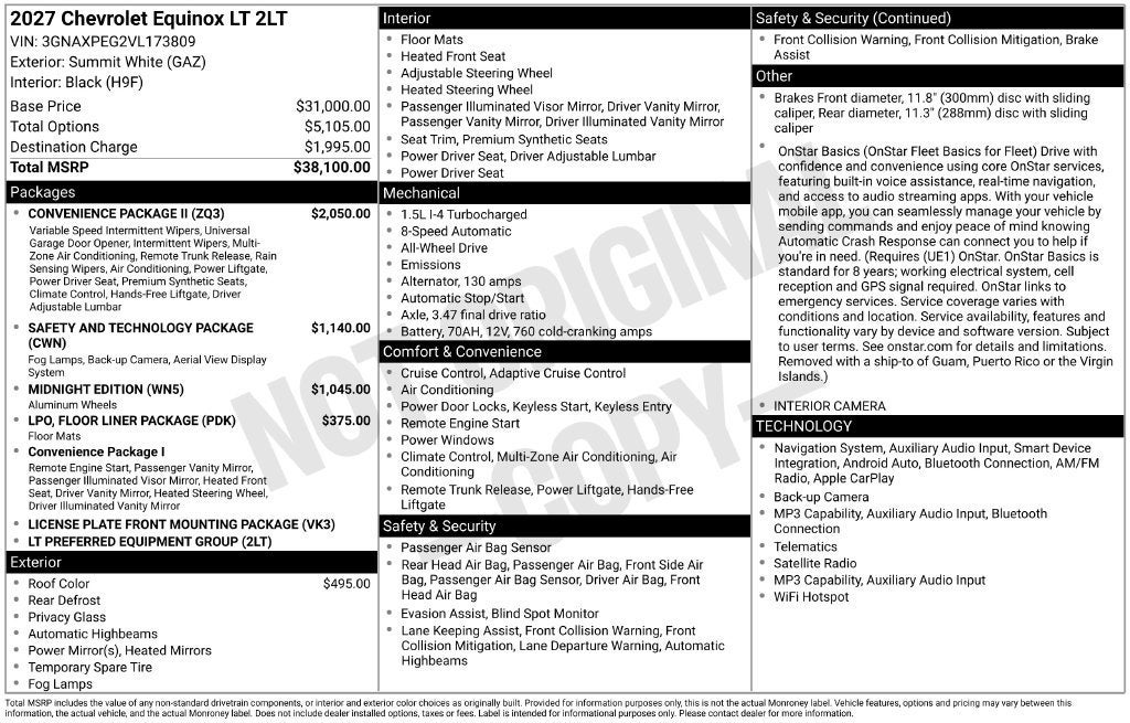 2027 Chevrolet Equinox LT