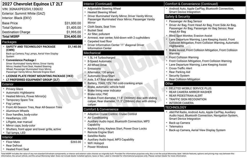 2027 Chevrolet Equinox LT