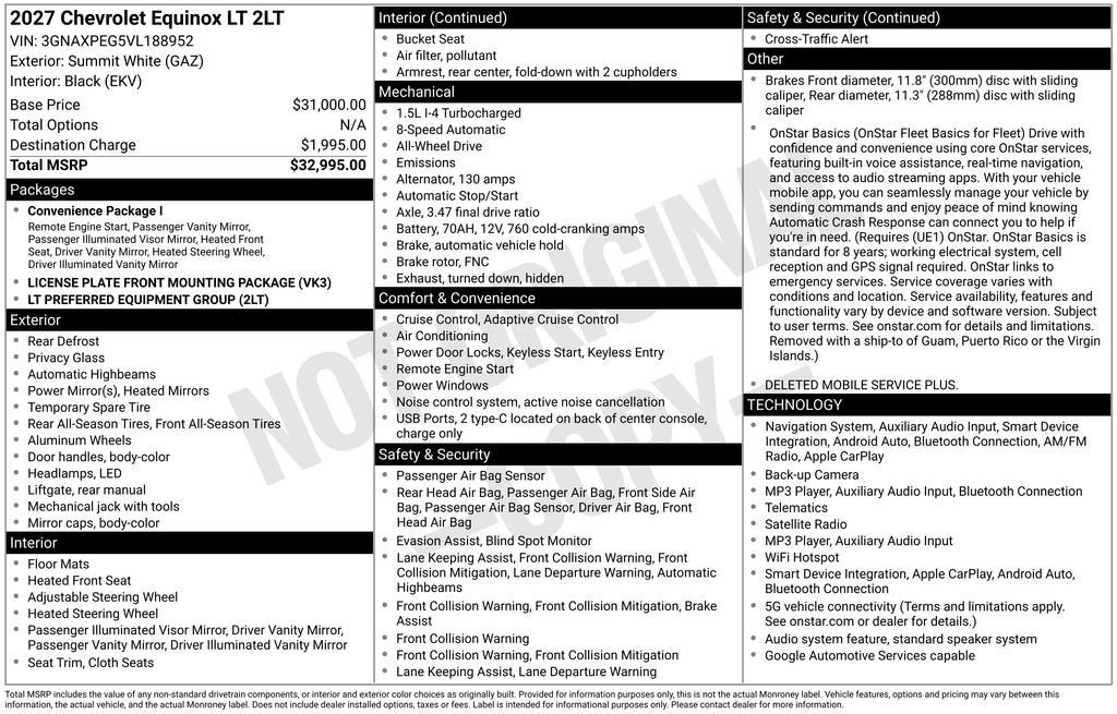 2027 Chevrolet Equinox LT