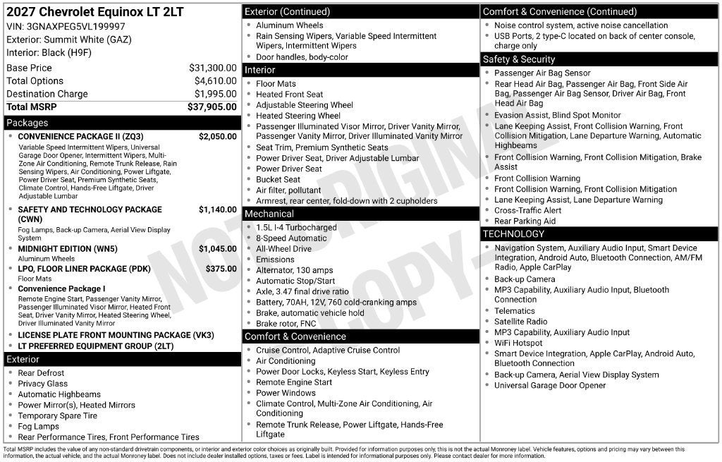 2027 Chevrolet Equinox LT
