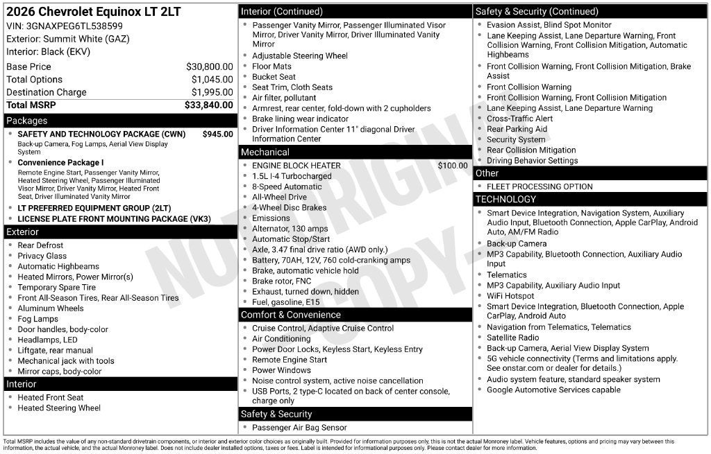 2026 Chevrolet Equinox LT