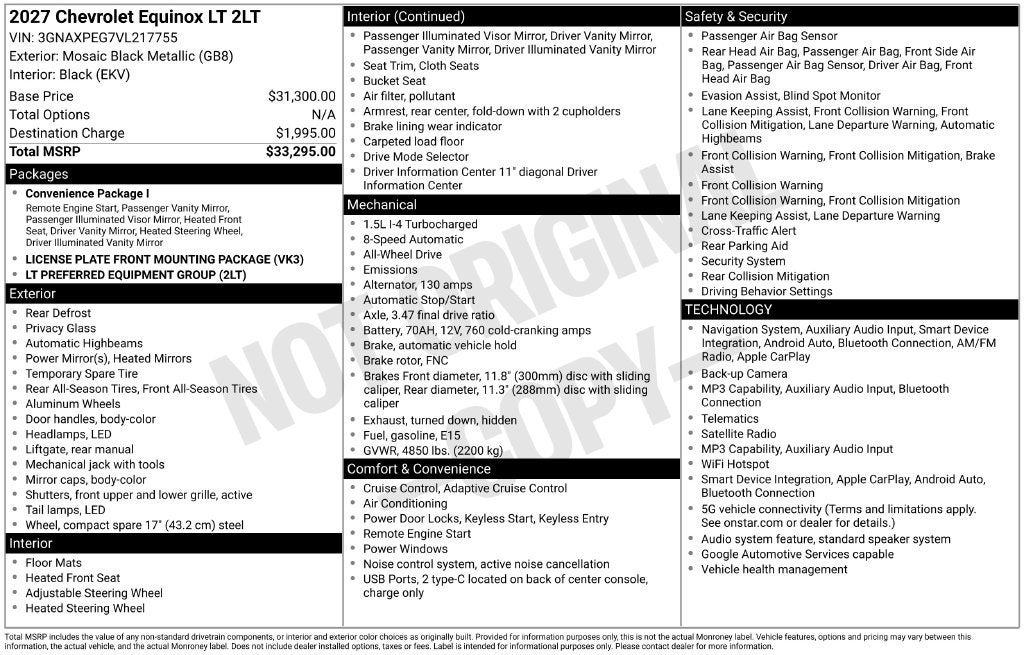 2027 Chevrolet Equinox LT