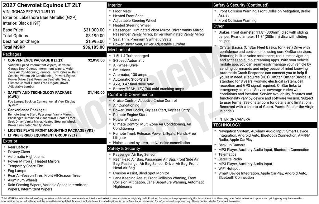 2027 Chevrolet Equinox LT