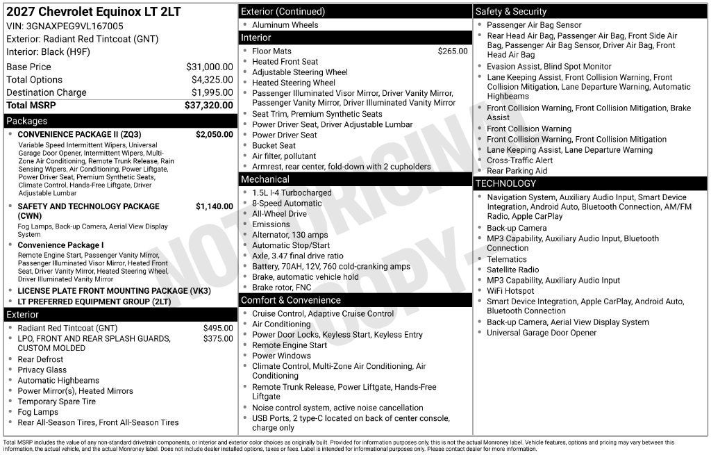2027 Chevrolet Equinox LT