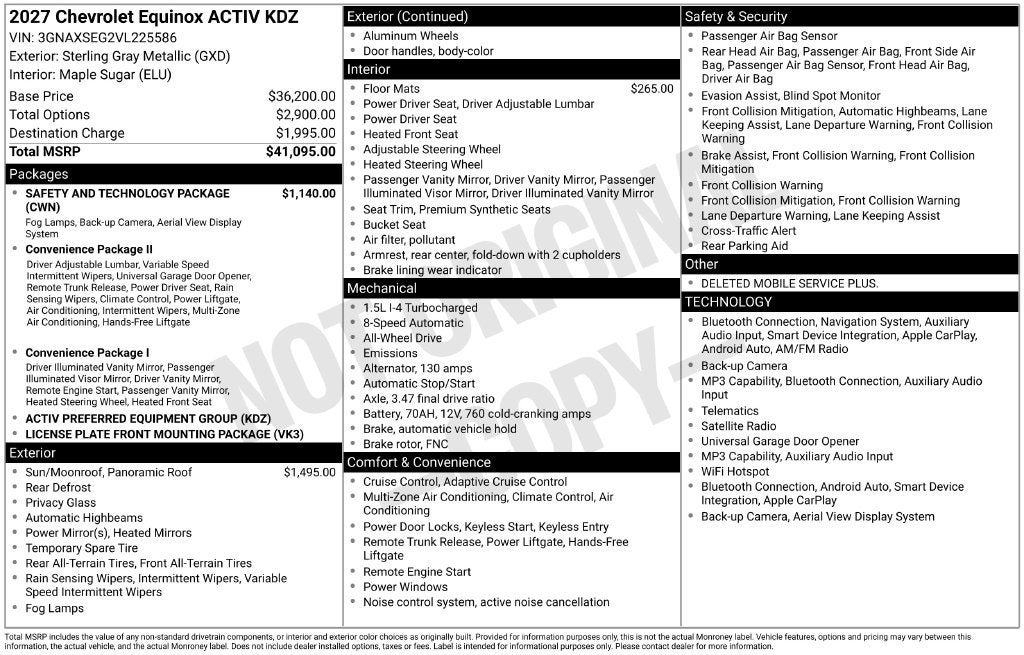 2027 Chevrolet Equinox ACTIV