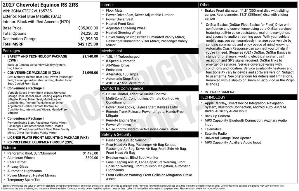 2027 Chevrolet Equinox RS