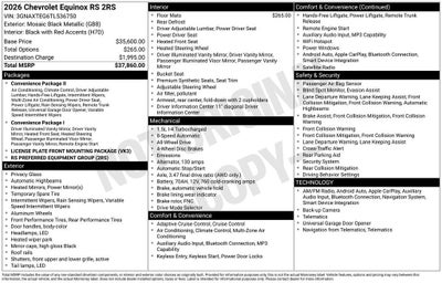 2026 Chevrolet Equinox RS