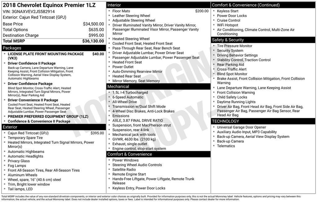 2018 Chevrolet Equinox Premier