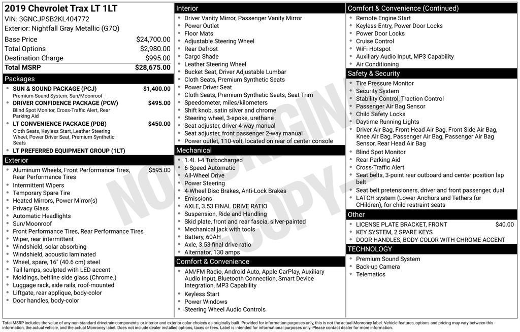 2019 Chevrolet Trax LT