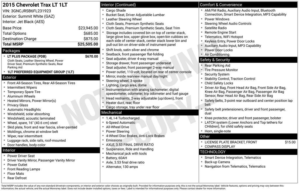 2015 Chevrolet Trax LT