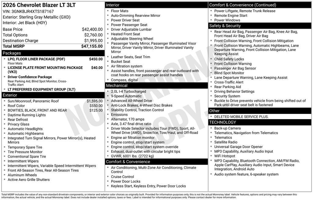 2026 Chevrolet Blazer 3LT