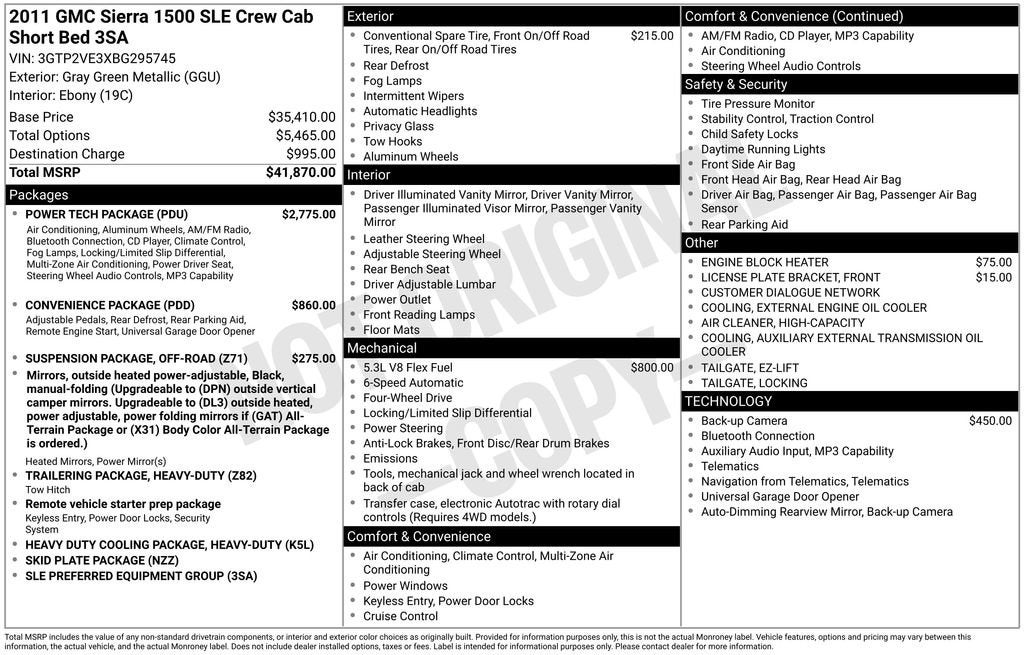 2011 GMC Sierra 1500 SLE
