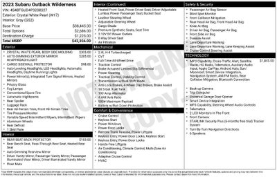 2023 Subaru Outback Wilderness