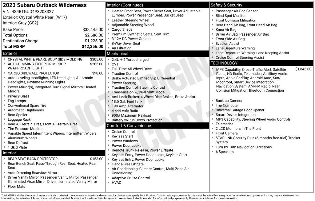 2023 Subaru Outback Wilderness