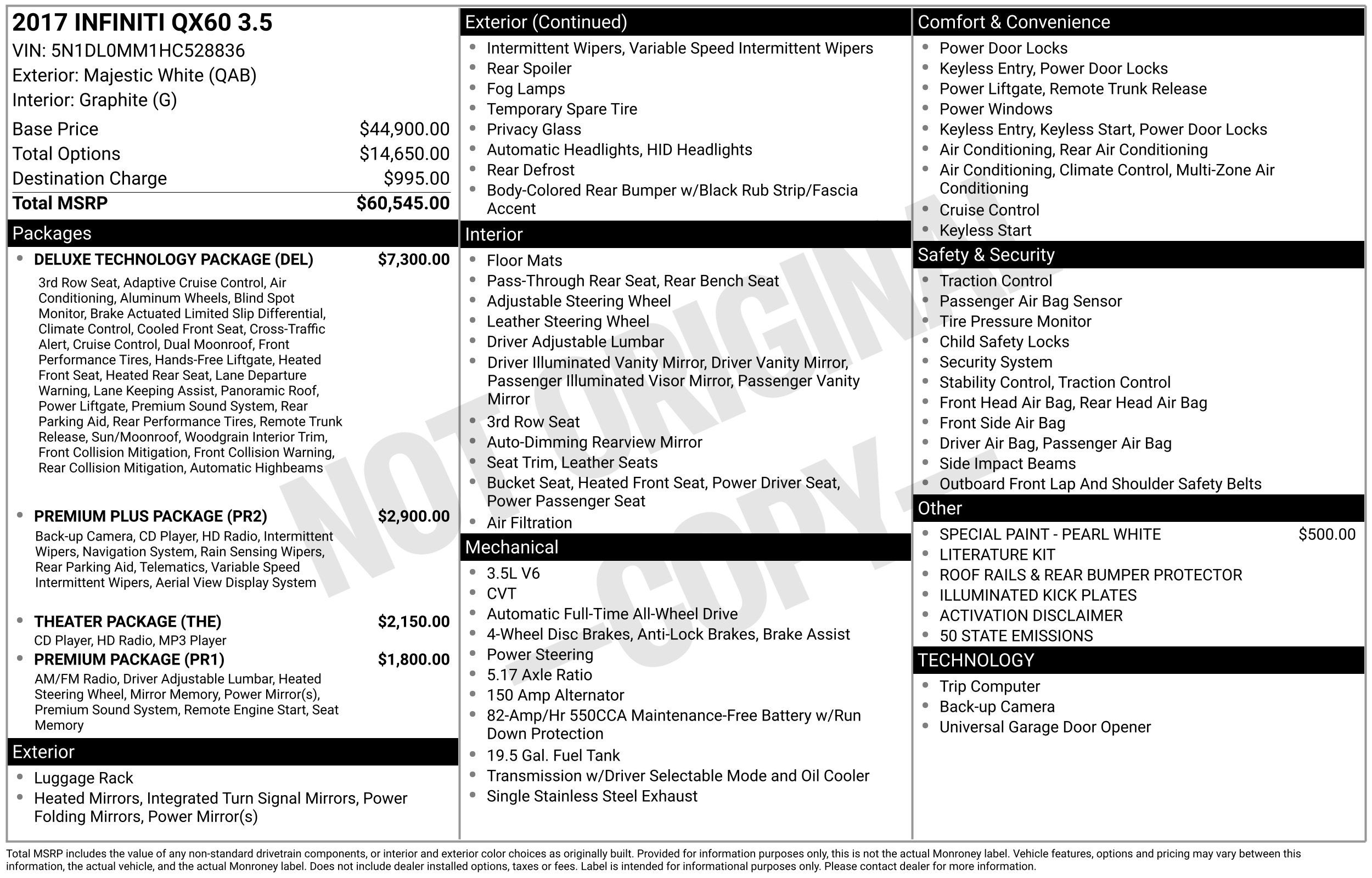 2017 INFINITI QX60 AWD