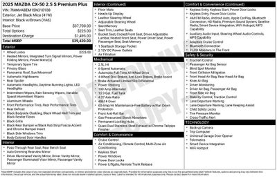 2025 Mazda Mazda CX-50 2.5 S Premium Plus Package