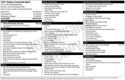 2021 Subaru Crosstrek Sport