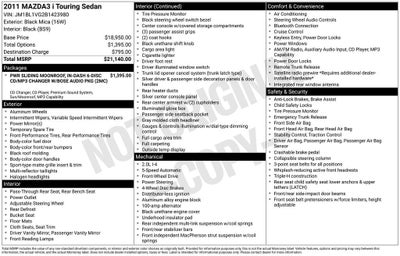 2011 Mazda Mazda3 i Touring