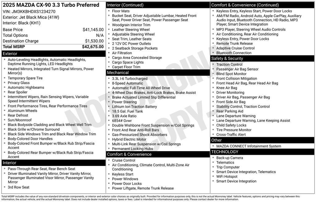 2025 Mazda Mazda CX-90 3.3 Turbo Preferred Package