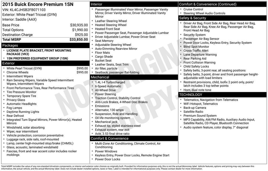 2015 Buick Encore Premium